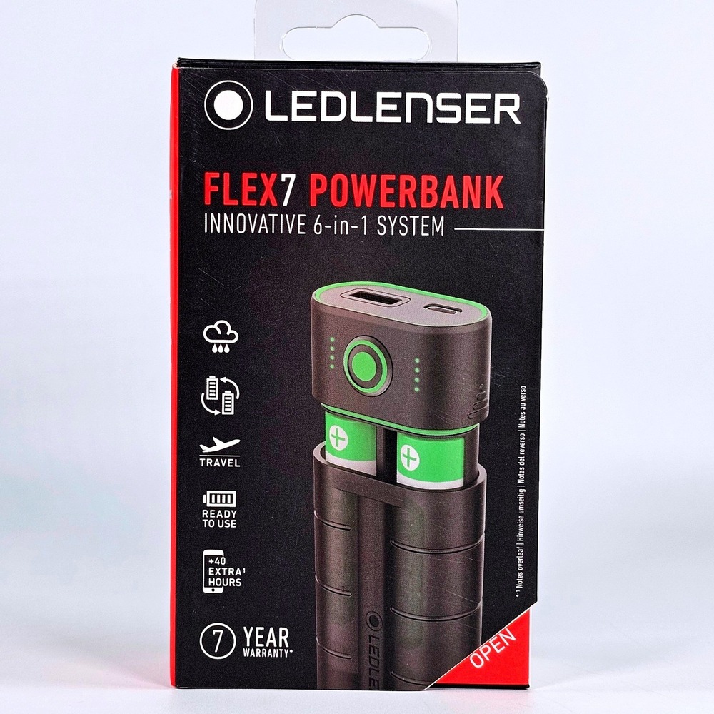 Ledlenser Flex7 Powerbank 6-in-1 System 18650 Battery Charger 880554 Black